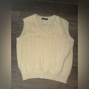 Brandy Melville Ivory Cable Knit Vest